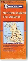 Carte Michelin Angleterre Nord, Midlands. 1/400 000
